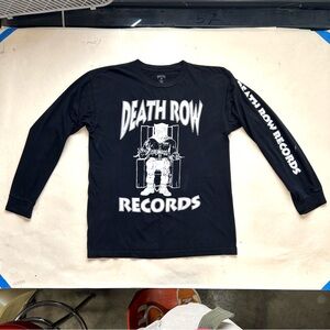 Death Row Records logo print long sleeve T-shirt, used good condition
